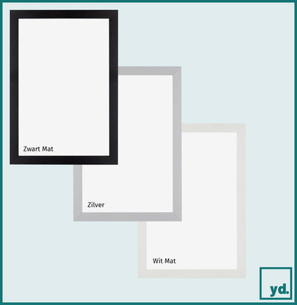 Posterkader 61x91,5cm Zwart Mat Kunststof Paris