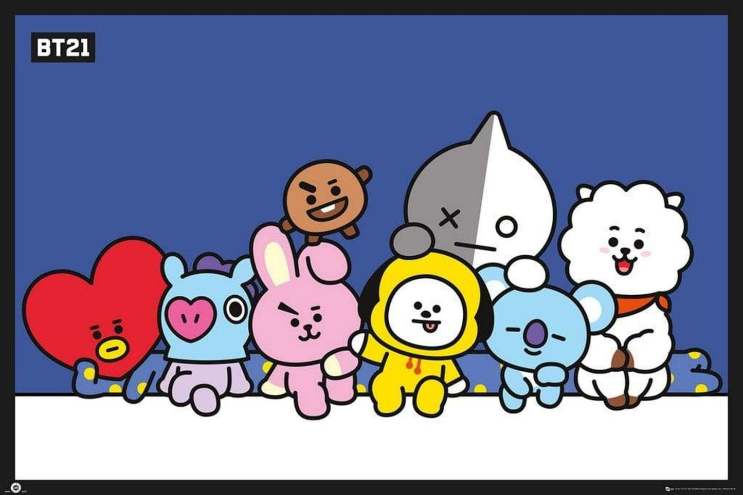 Poster BT21 - Group Blue 91,5x61cm