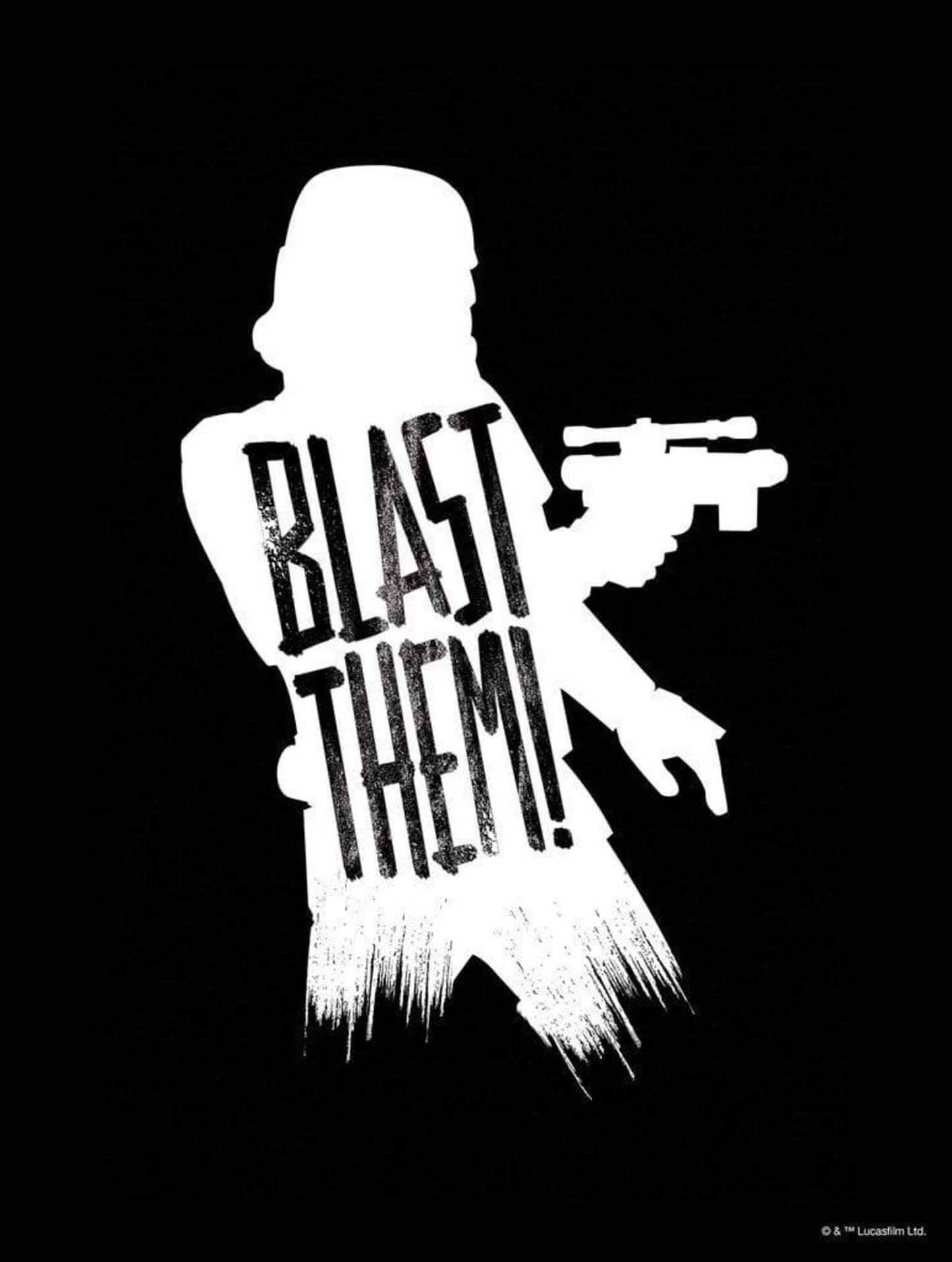 Kunstdruk Star Wars - Silhouette Quotes Stormtrooper 30x40cm