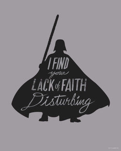 Kunstdruk Star Wars - Silhouette Quotes Vader 40x50cm