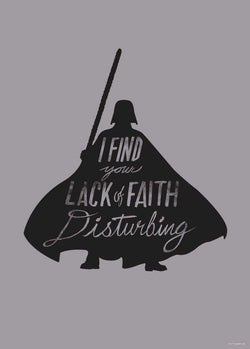 Kunstdruk Star Wars - Silhouette Quotes Vader 50x70cm