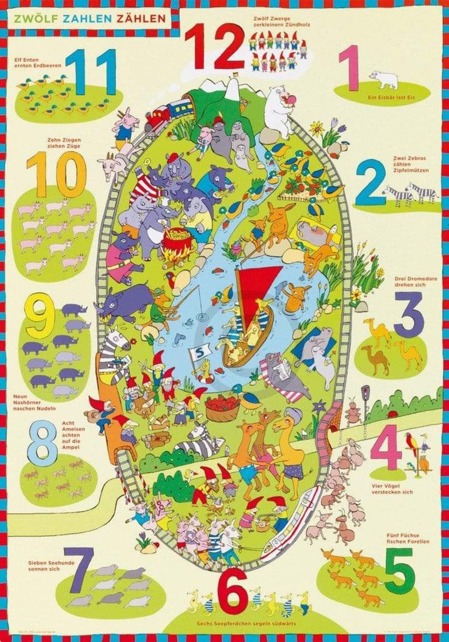 Gabriele Altevers - Zwölf Zahlen zählen Kunstdruk 42x60cm