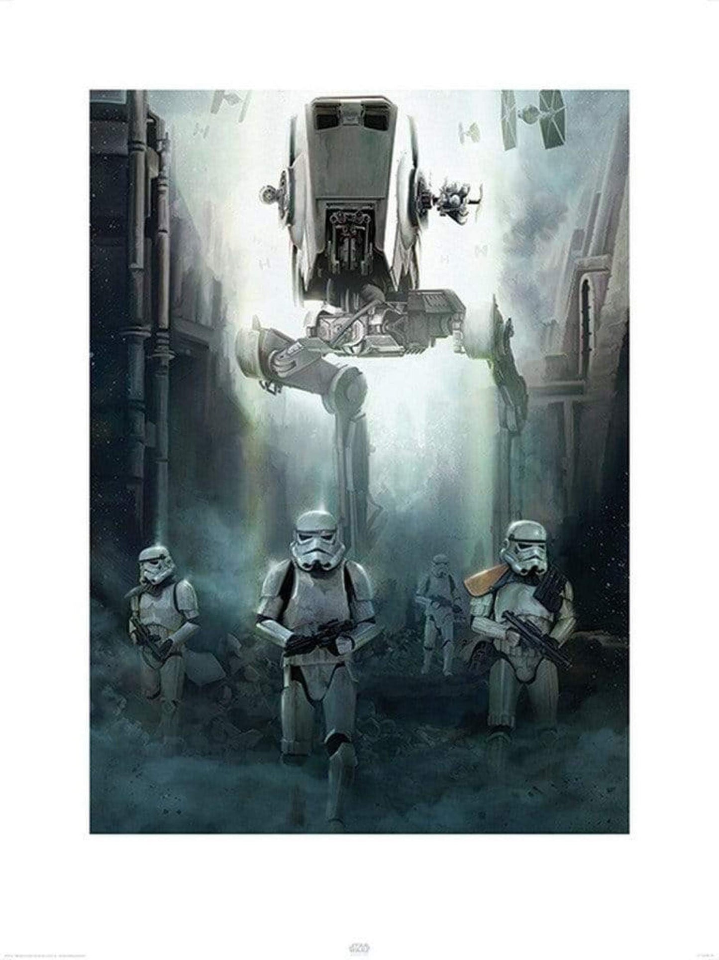 Kunstdruk Star Wars - Rogue One Stormtrooper Patrol 60x80cm