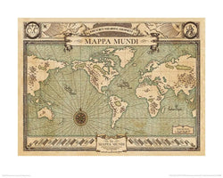 Kunstdruk Fantastic Beasts - Mappa Mundi 50x40cm