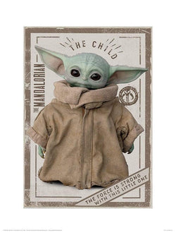 Star Wars - The Mandalorian - The Child Kunstdruk 30x40cm