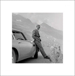 Kunstdruk James Bond - Aston Martin 40x40cm