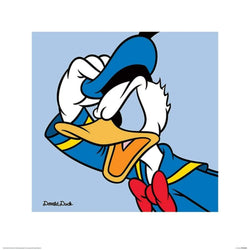 Kunstdruk Donald Duck - Blue 40x40cm