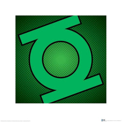 Kunstdruk DC Comics - Green Lantern - Symbol 40x40cm