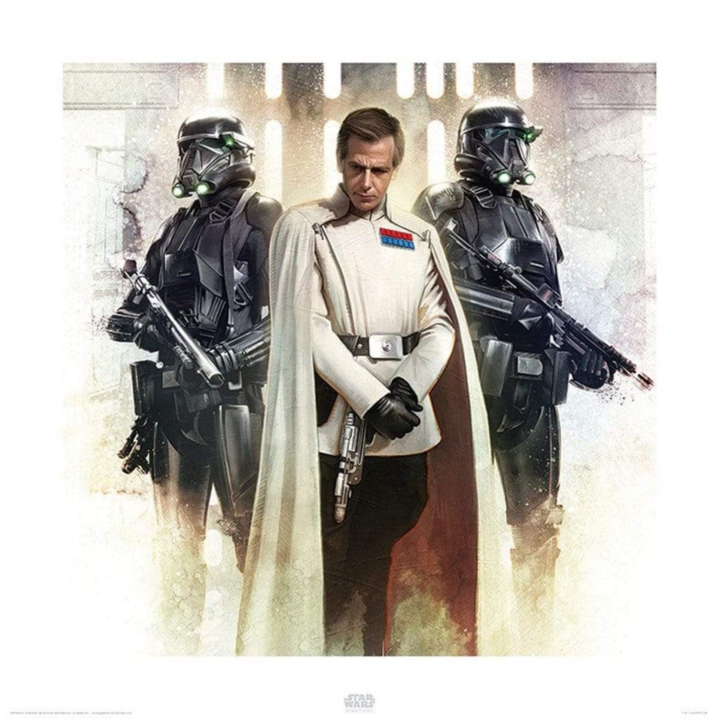 Kunstdruk Star Wars - Rogue One Krennic and Death Troopers 40x40cm