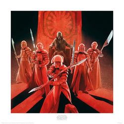 Kunstdruk Star Wars - The Last Jedi Snoke and Elite Guards 40x40cm