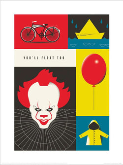 Warner Bros - You Will Float Too Kunstdruk 30x40cm