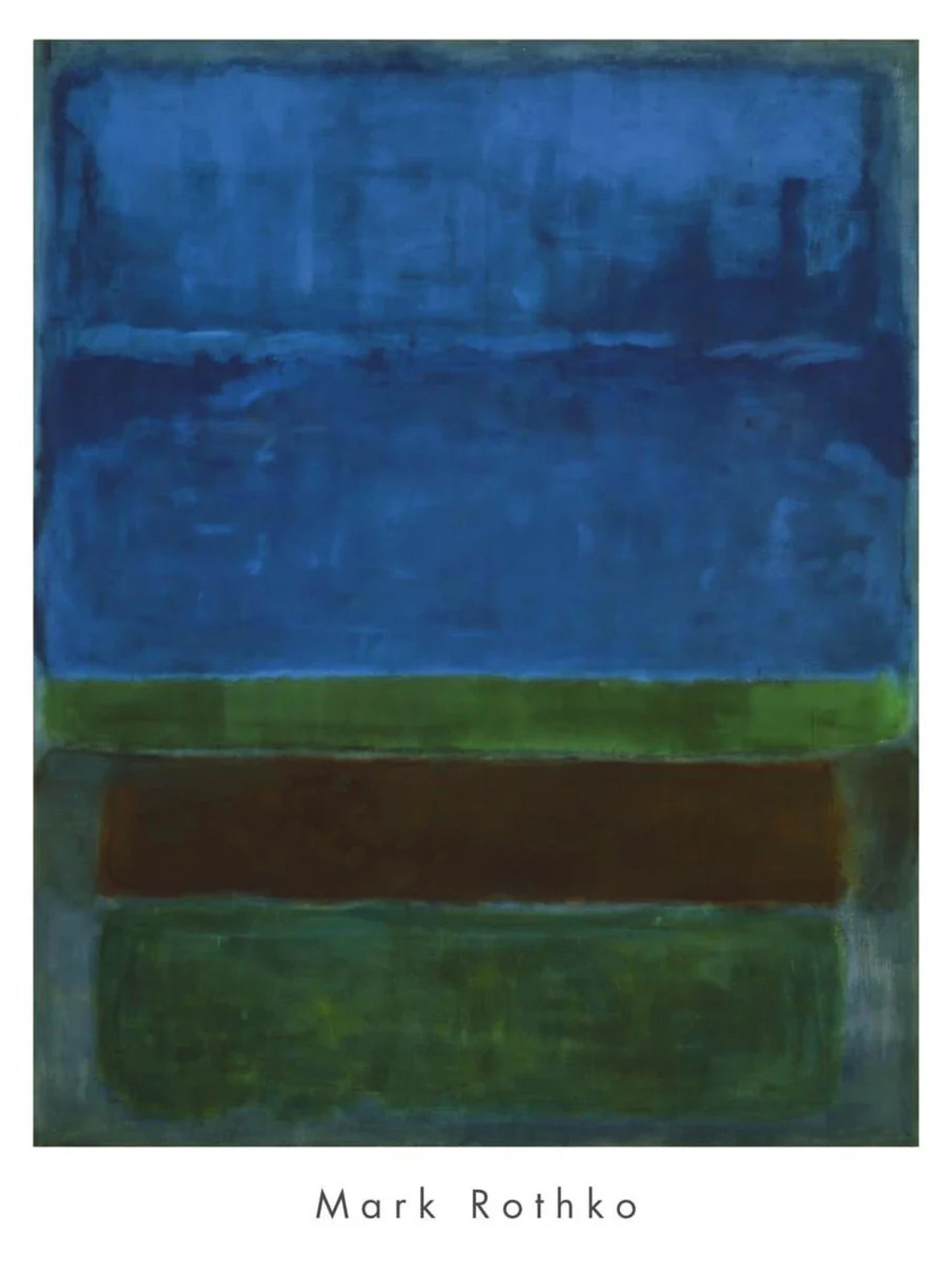 Kunstdruk Mark Rothko Blue, Green and Brown 71x94cm