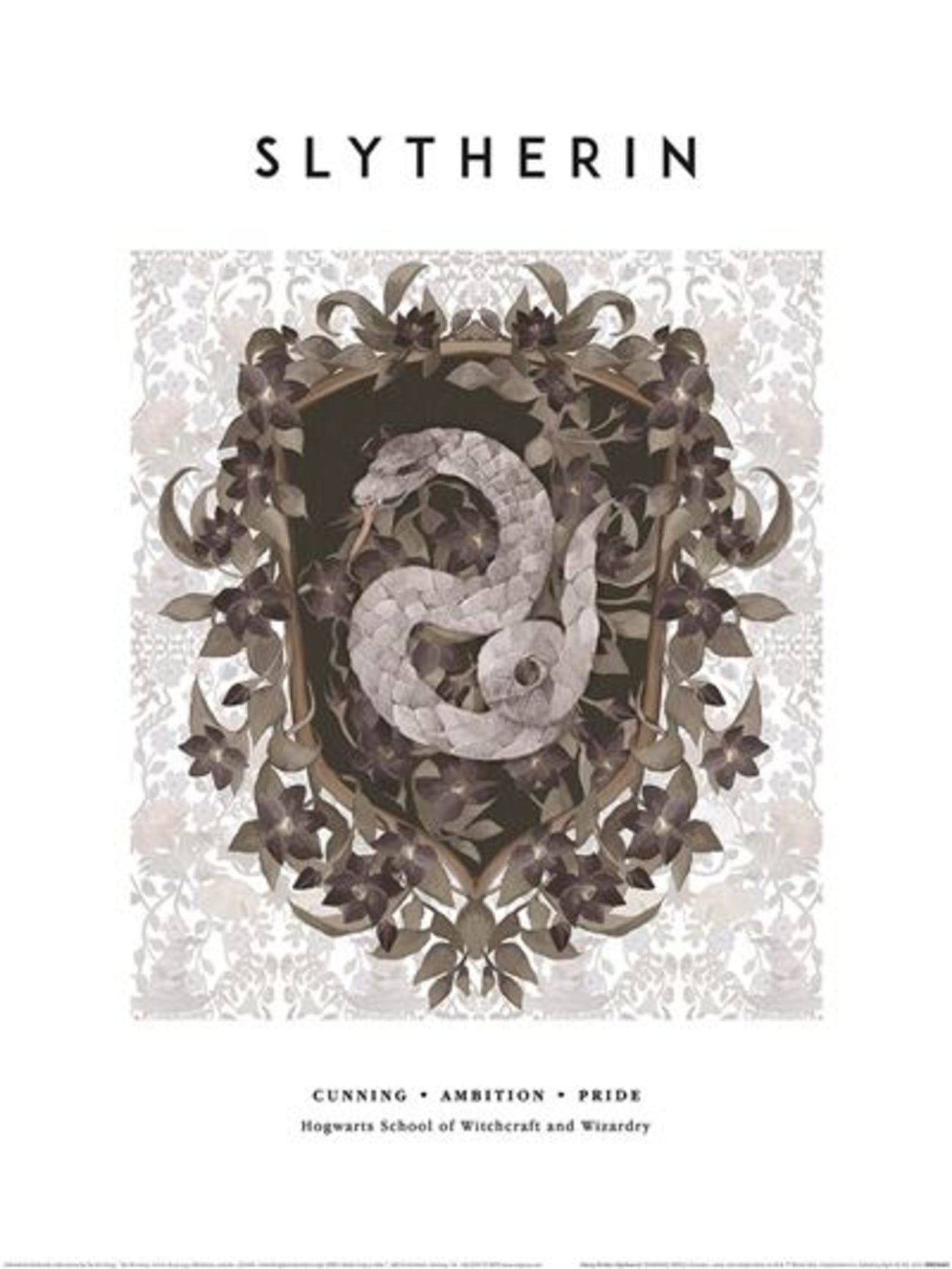 Kunstdruk Harry Potter - Slytherin 30x40cm