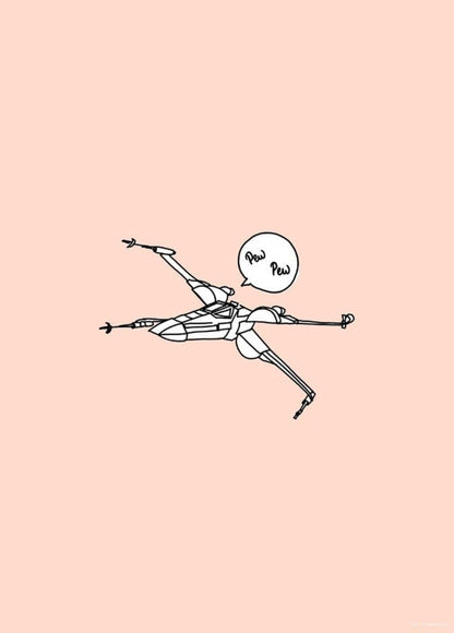 Kunstdruk Star Wars - Pew Pew 50x70cm