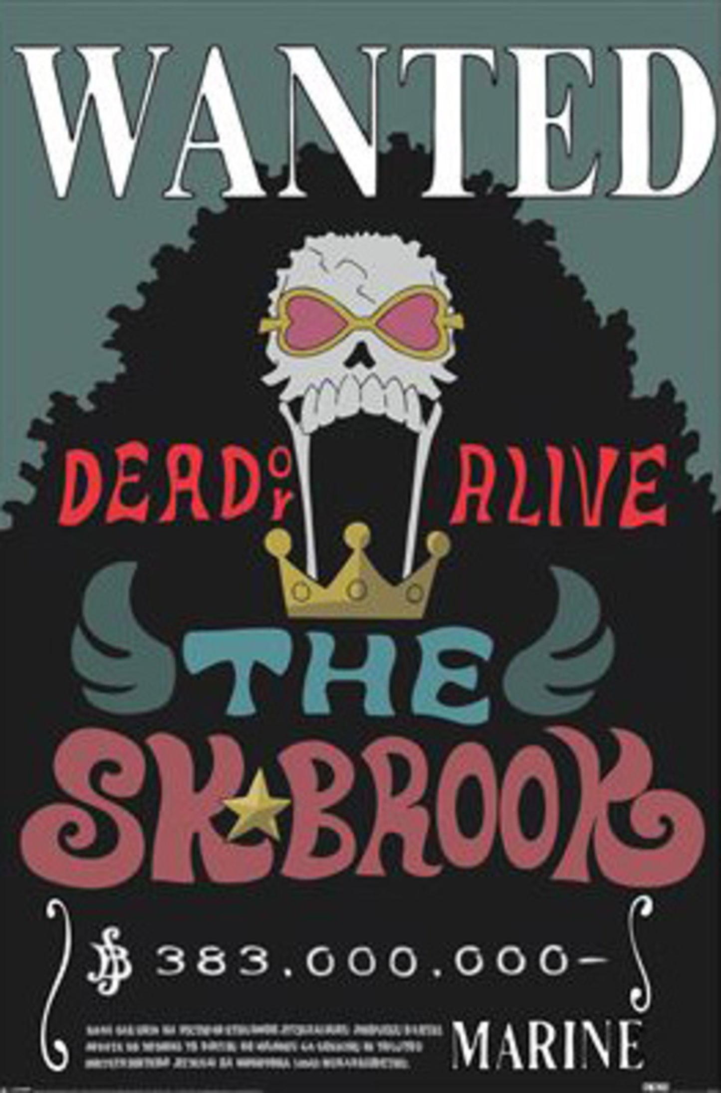 Poster One Piece - Wanted Brook 61x91,5cm