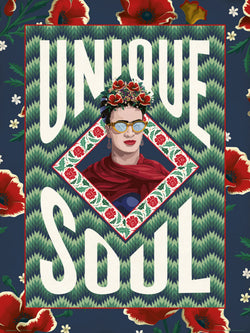 Kunstdruk Frida Kahlo - Unique Soul 30x40cm