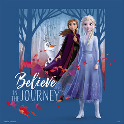 Kunstdruk Frozen - Believe in the Journey 30x30cm