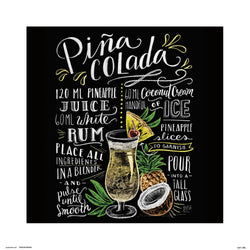 Kunstdruk Lily and Val - Pina Colada 30x30cm
