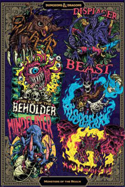 Poster Dungeons & Dragons - Monsters of the Realm 61x91,5cm