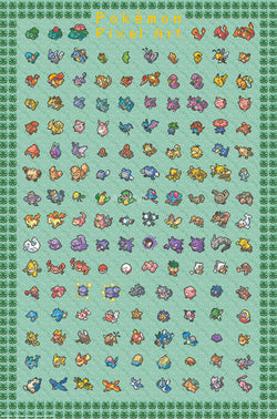 Poster Pokemon - Pixel Art 61x91,5cm