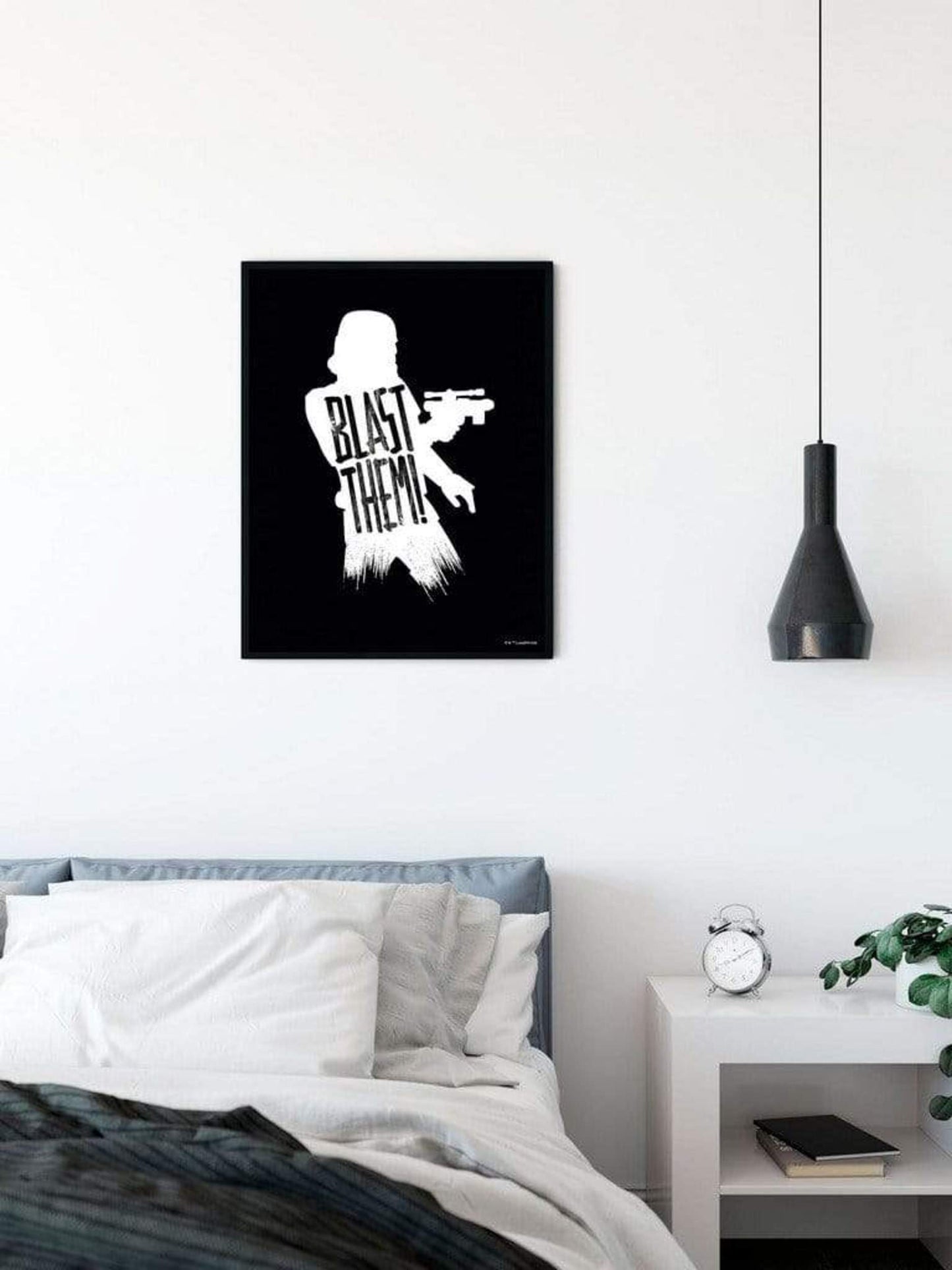 Kunstdruk Star Wars - Silhouette Quotes Stormtrooper 50x70cm