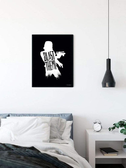 Kunstdruk Star Wars - Silhouette Quotes Stormtrooper 50x70cm