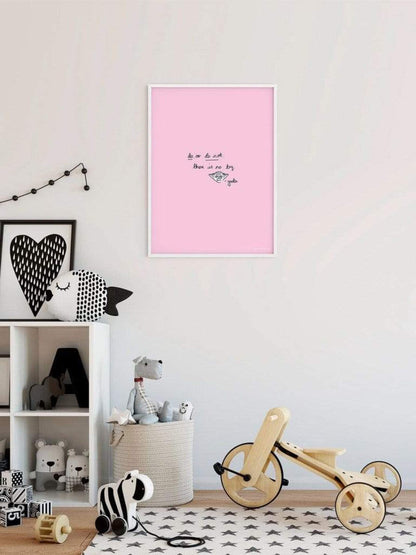Kunstdruk Star Wars - Quote Yoda Cute 50x70cm