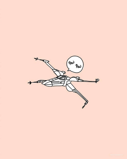 Kunstdruk Star Wars - Pew Pew 40x50cm