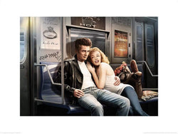 Kunstdruk JJ Brando - Subway Ride 80x60cm