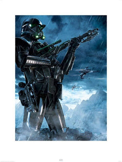 Kunstdruk Star Wars - Rogue One Death Trooper Rain 60x80cm