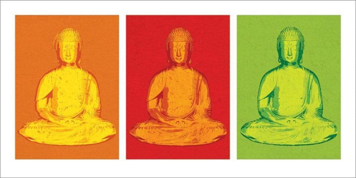 Kunstdruk Buddha Pop Art 100x50cm