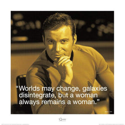 Kunstdruk Star Trek - James T Kirk iQuote 40x40cm