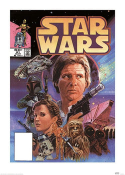 Kunstdruk Star Wars - Captain Solo 50x70cm