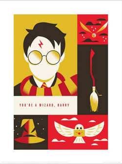 Warner Bros - You Are A Wizard Harry Kunstdruk 30x40cm