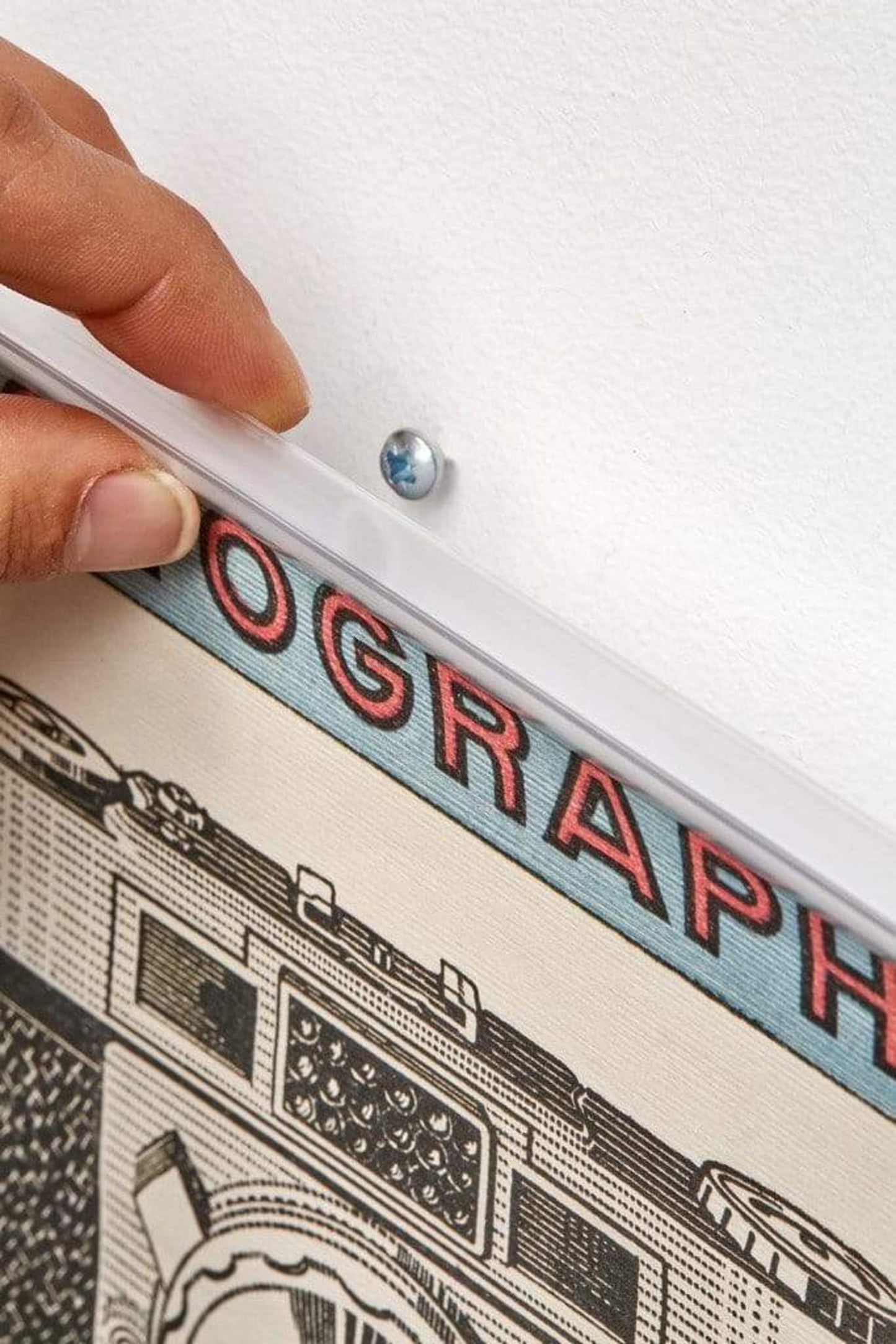 Posterhanger 40cm Transparant - Posterstrips met Ophanggat