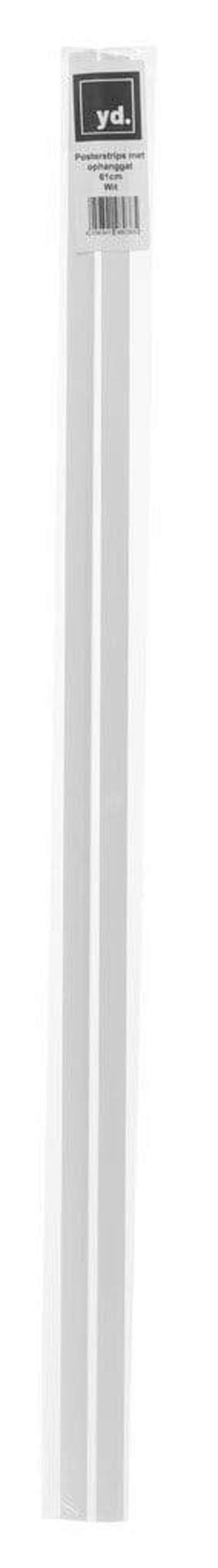 Posterhanger 61cm Wit - Posterstrips met Ophanggat