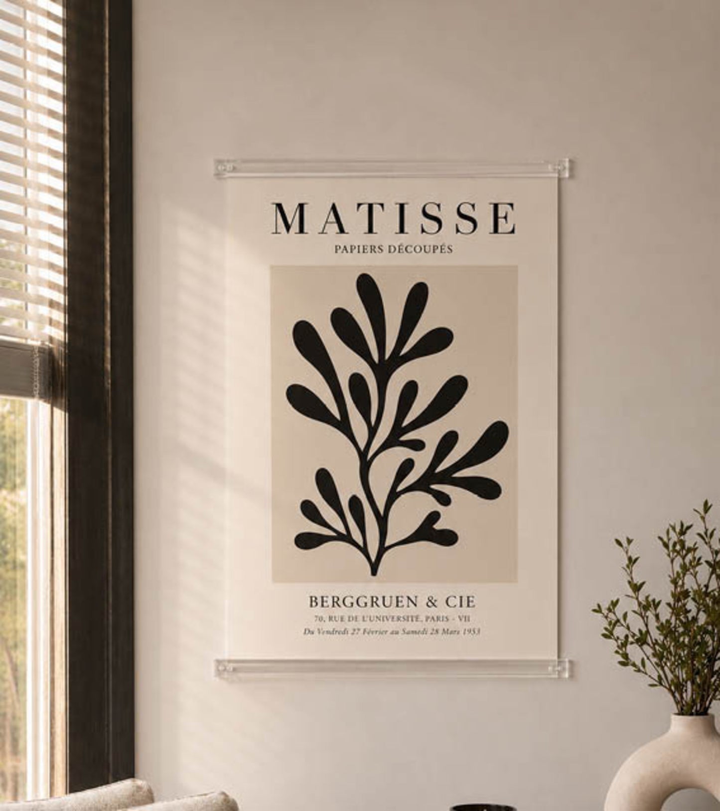 Posterhanger 40cm Transparant - Posterstrips met Ophanggat