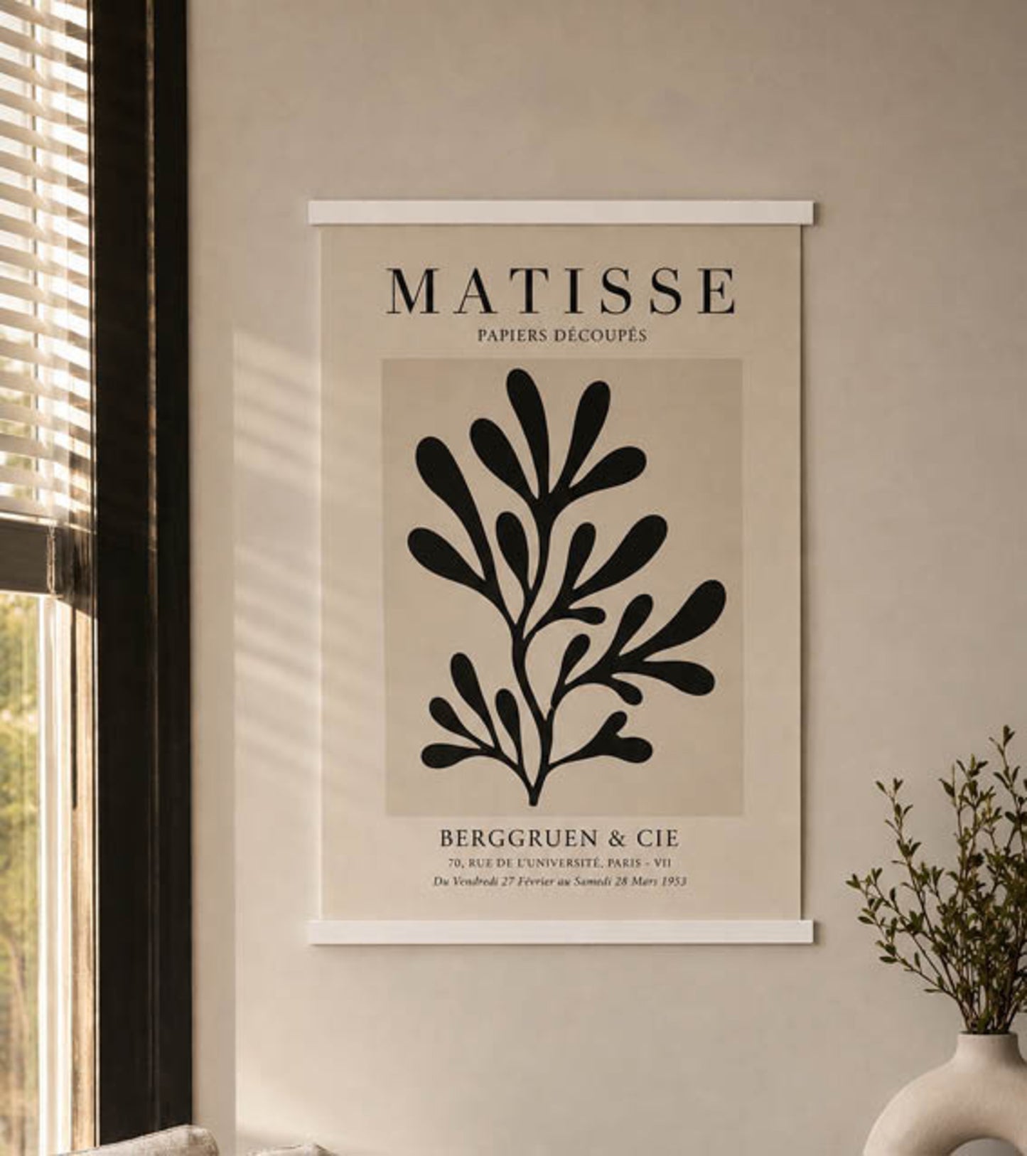 Posterhanger 30cm Wit - Posterstrips met Ophanggat
