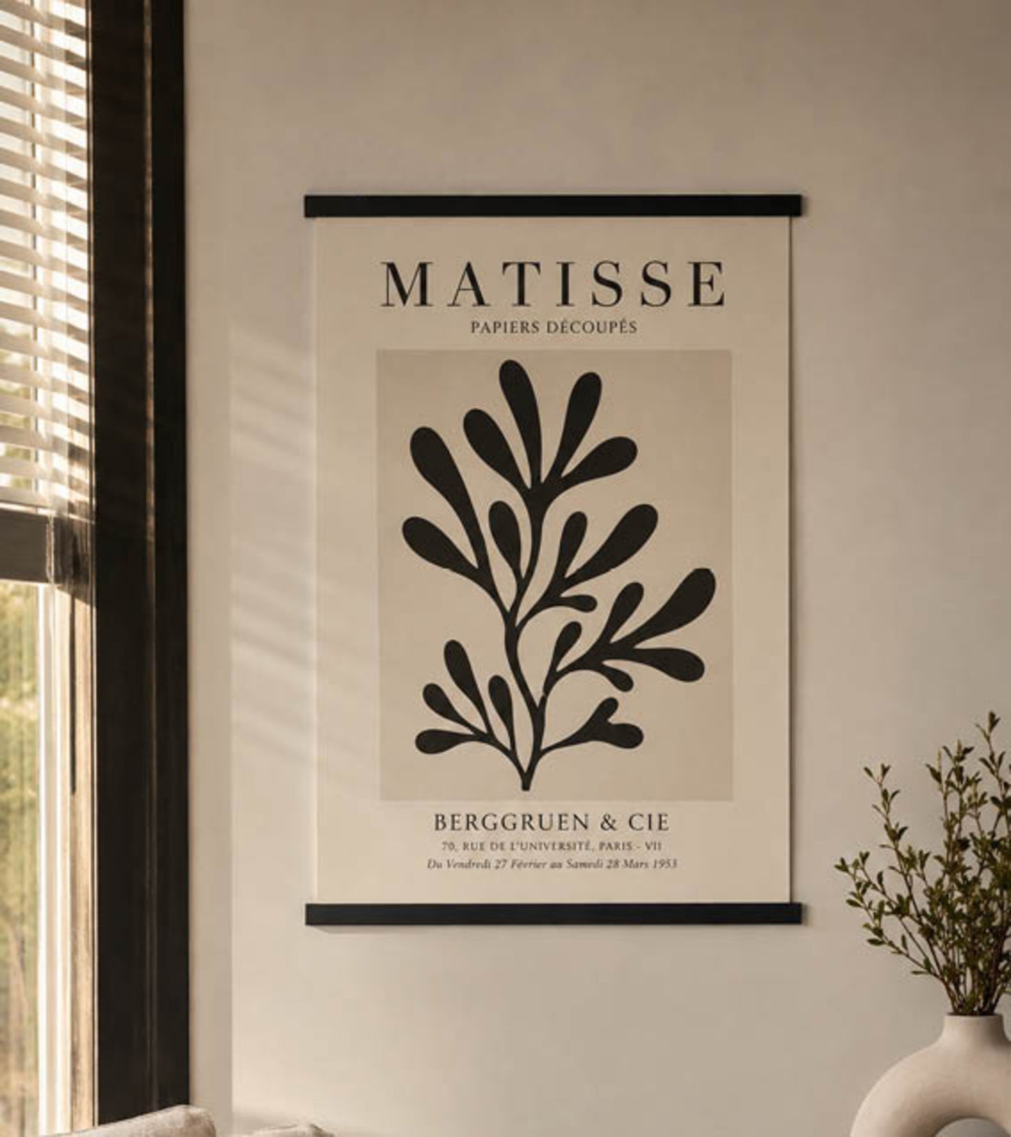 Posterhanger 60cm Zwart - Posterstrips met Ophanggat