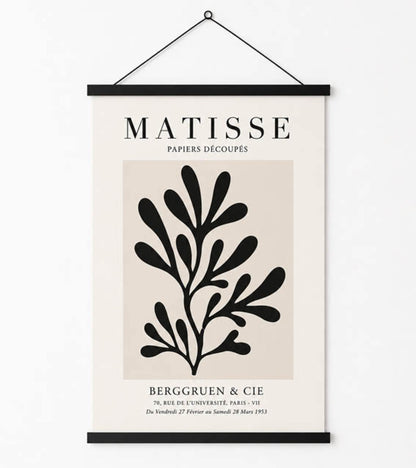 Posterhanger 40cm Zwart - Posterstrips met Ophangoog