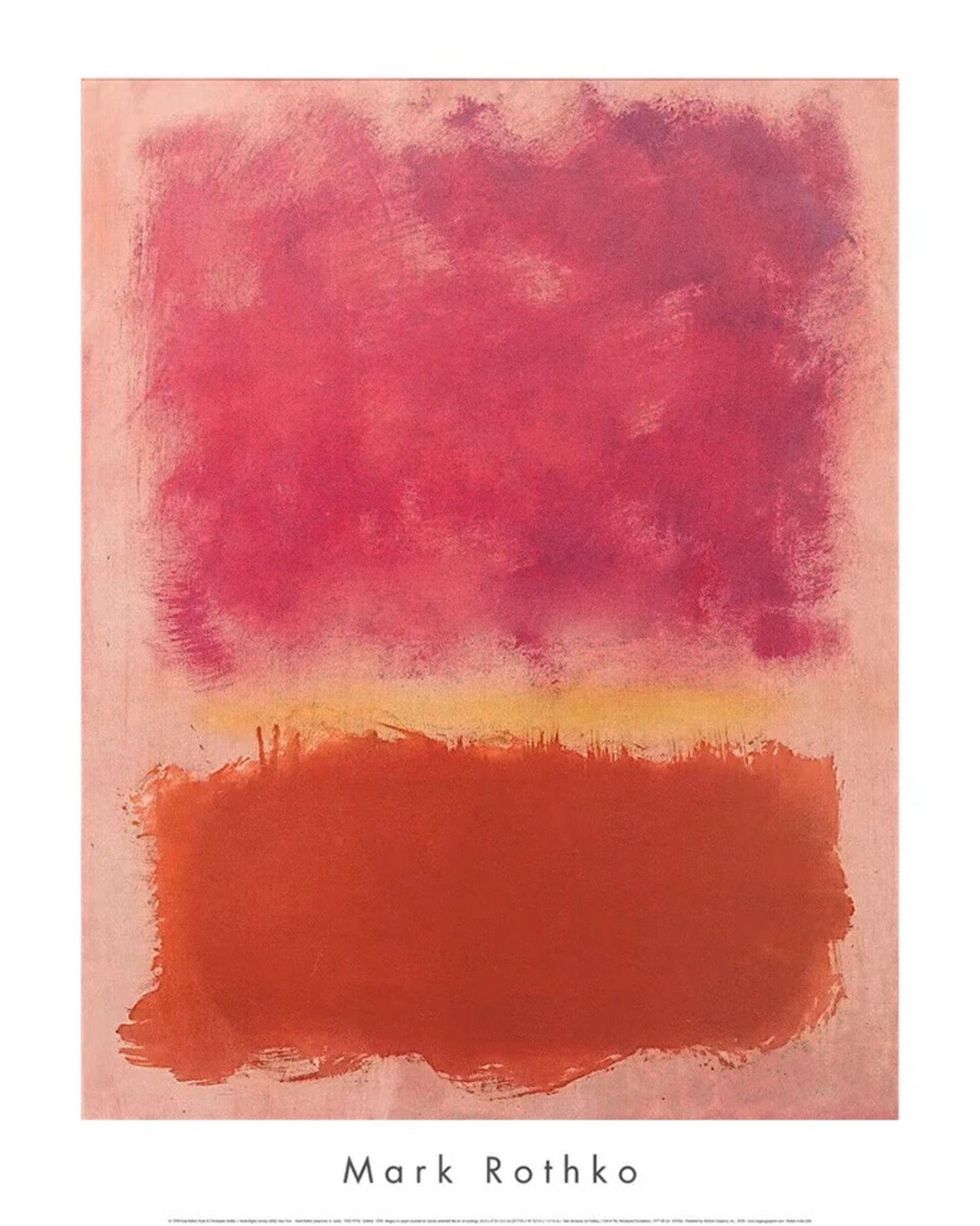 Kunstdruk Mark Rothko - Untitled - 1985 61x76cm