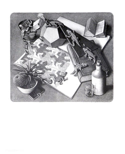 Kunstdruk M. C. Escher - Reptilien 55x65cm