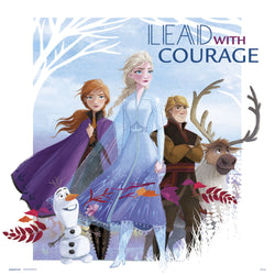 Kunstdruk Frozen - Lead With Courage 30x30cm