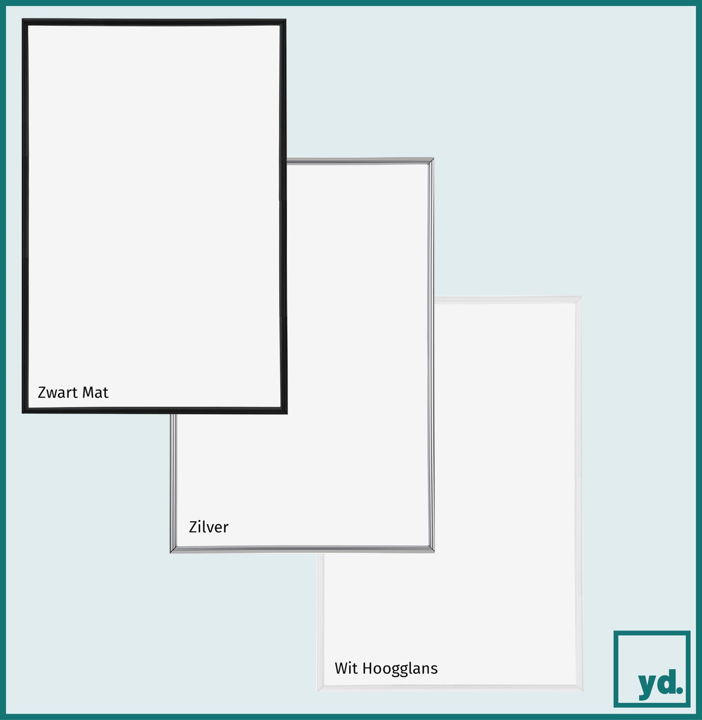 Posterkader 60x80cm Zilver Mat MDF Parma