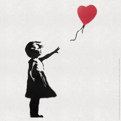 Kunstdruk Banksy - Girl with Balloon 50x50cm