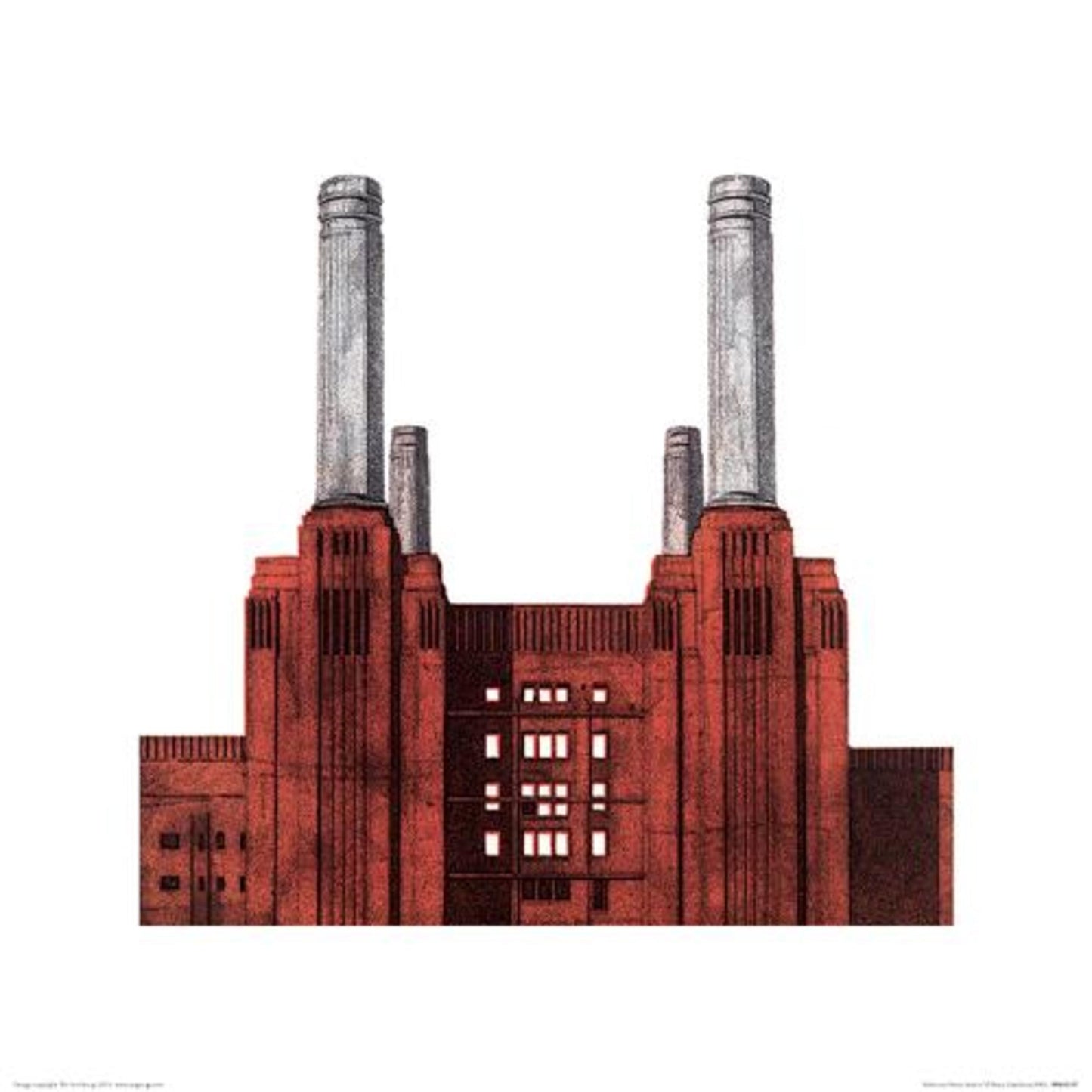 Kunstdruk Barry Goodman Battersea Power Station 40x40cm