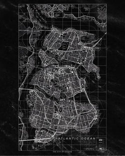 Kunstdruk Batman Gotham City 40x50cm