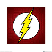 Kunstdruk Dc Comics the Flash Symbol 40x40cm