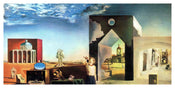 Kunstdruk Salvador Dali - Banlieue de la Ville 100x50cm