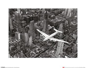 Kunstdruk Time Life DC-4 Over Manhattan 40x50cm